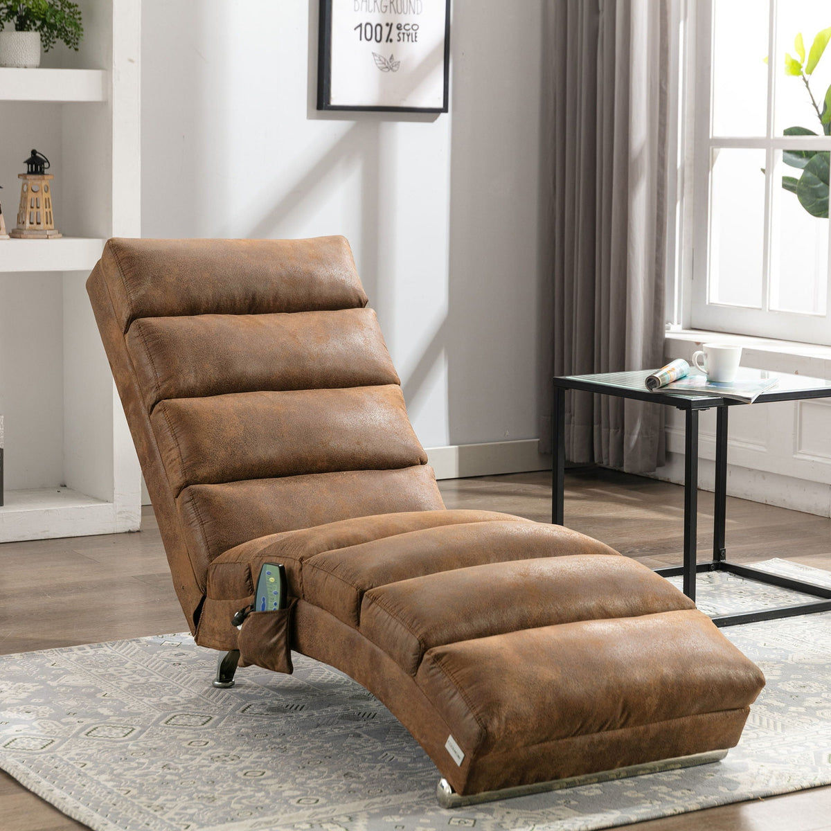 Ergonomic Electric Massage Chaise Lounge with Remote Control - Multiple Colors