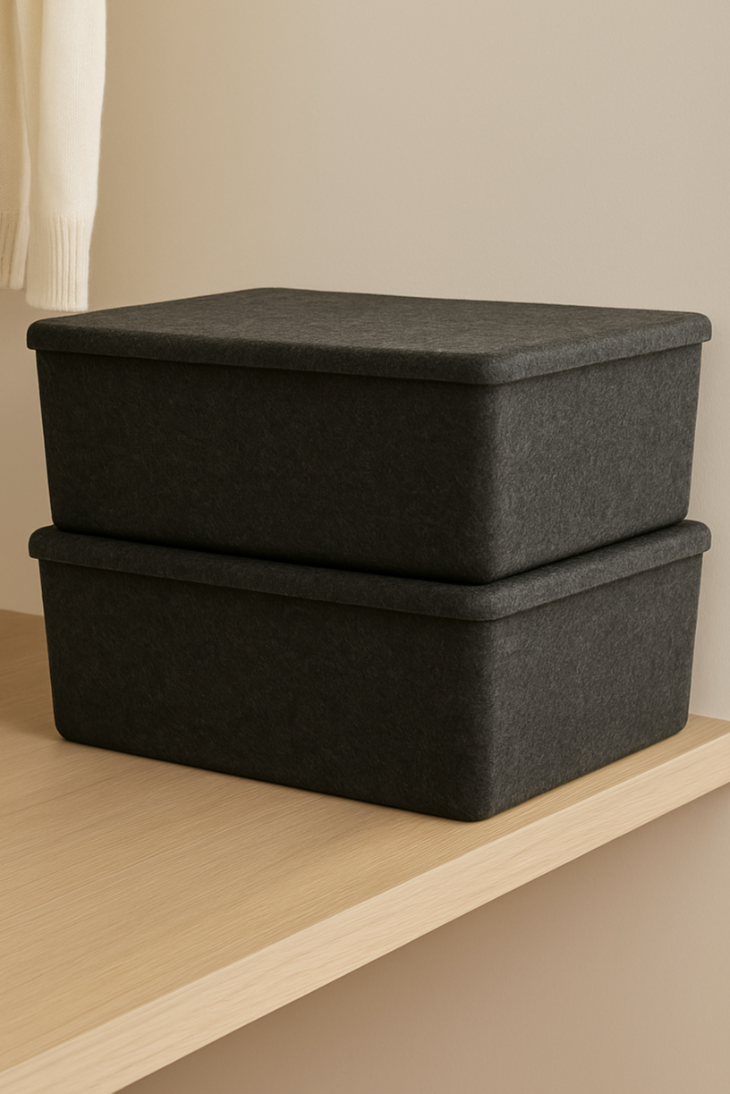 The Sculpted Bin - XL with Lid | Set of 3