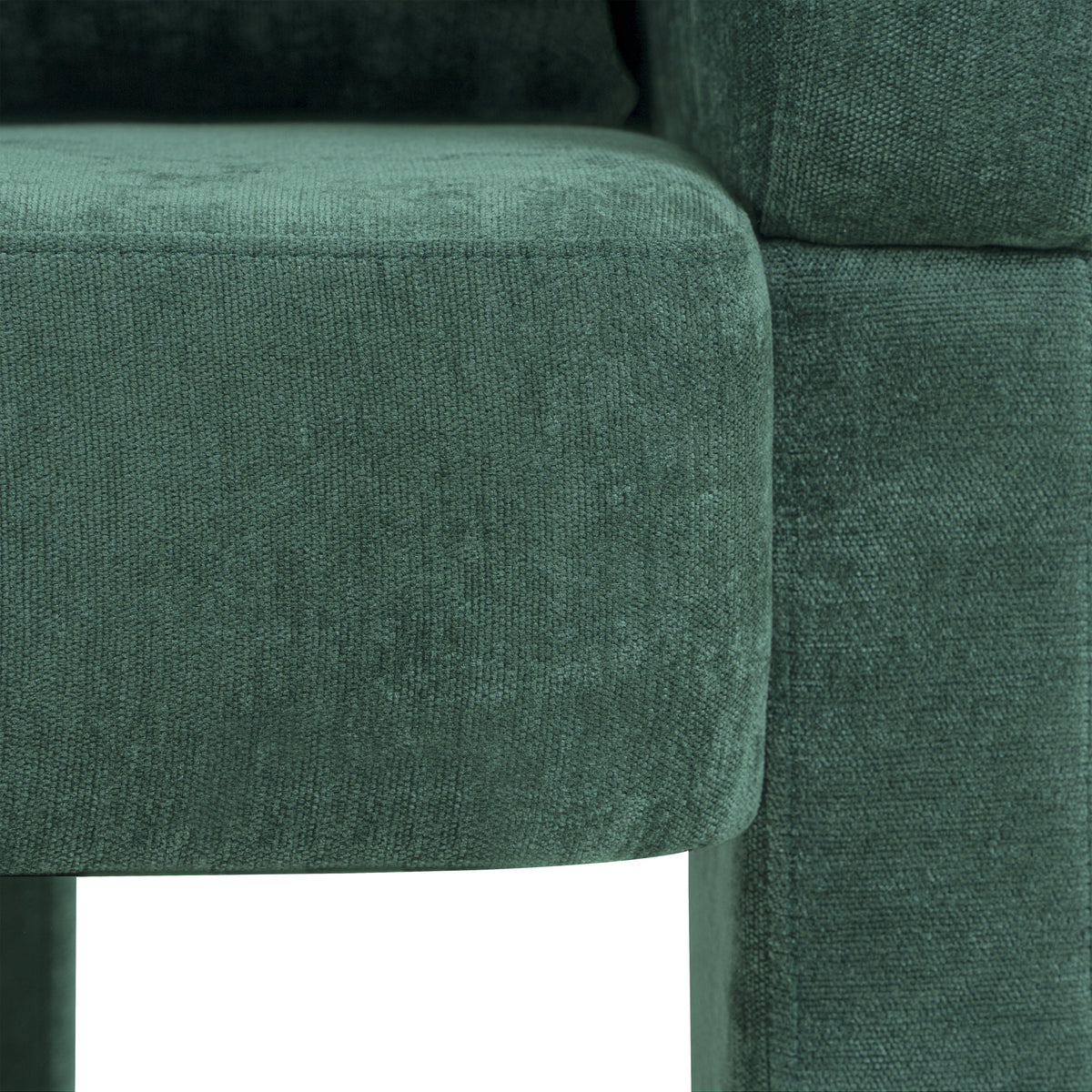 Modern 3-Leg Chenille Accent Chair with Ergonomic Arms & Removable Pillow