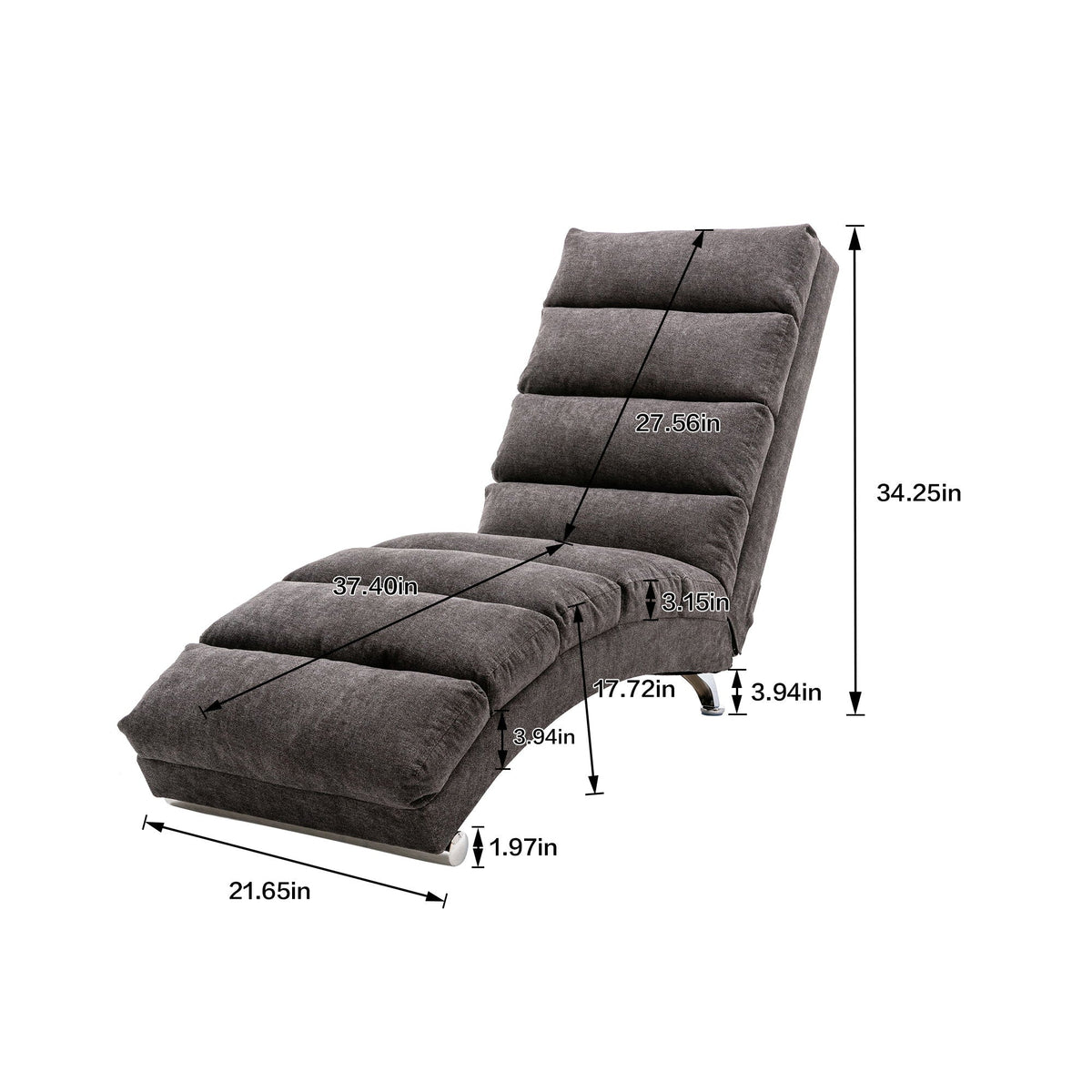 Ergonomic Electric Massage Chaise Lounge with Remote Control - Multiple Colors