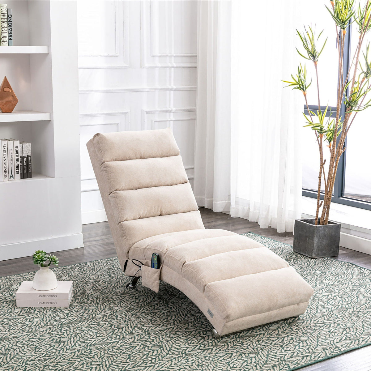 Ergonomic Electric Massage Chaise Lounge with Remote Control - Multiple Colors