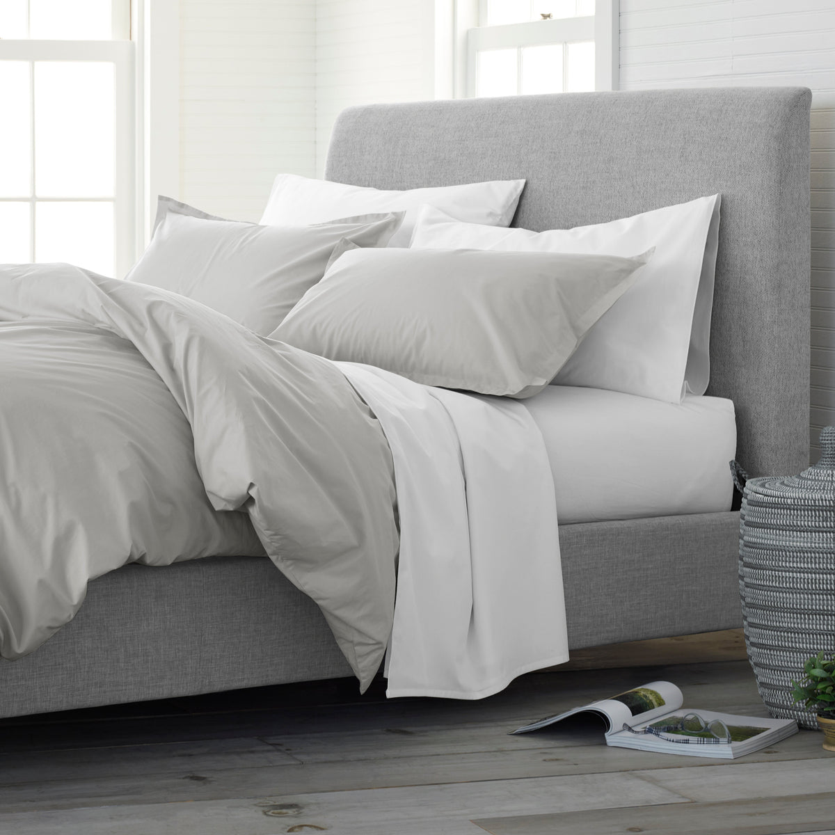 Clean Design Home® Duvet Cover Set, Cotton-Solid Color