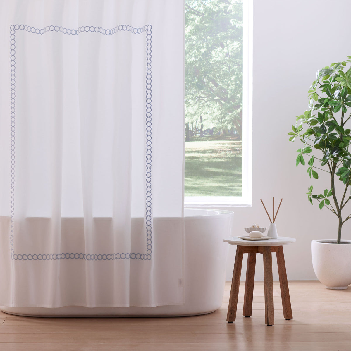 Clean Design Home® Savoy Cotton Shower Curtain