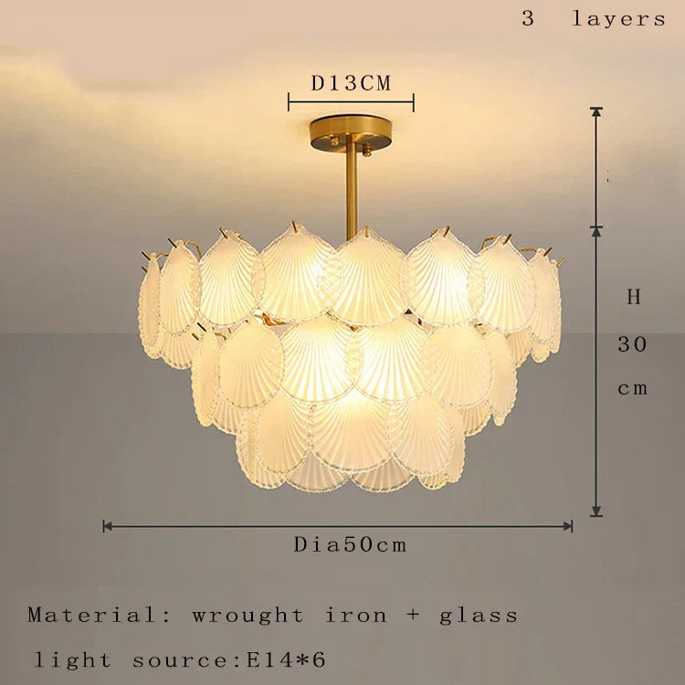 Nordic Glass Chandelier | Modern Dining Room Lighting