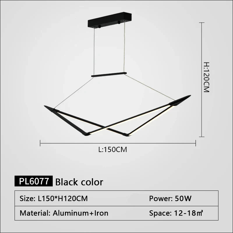 Dimmable Gold Black Chandelier | Kitchen Island Lighting
