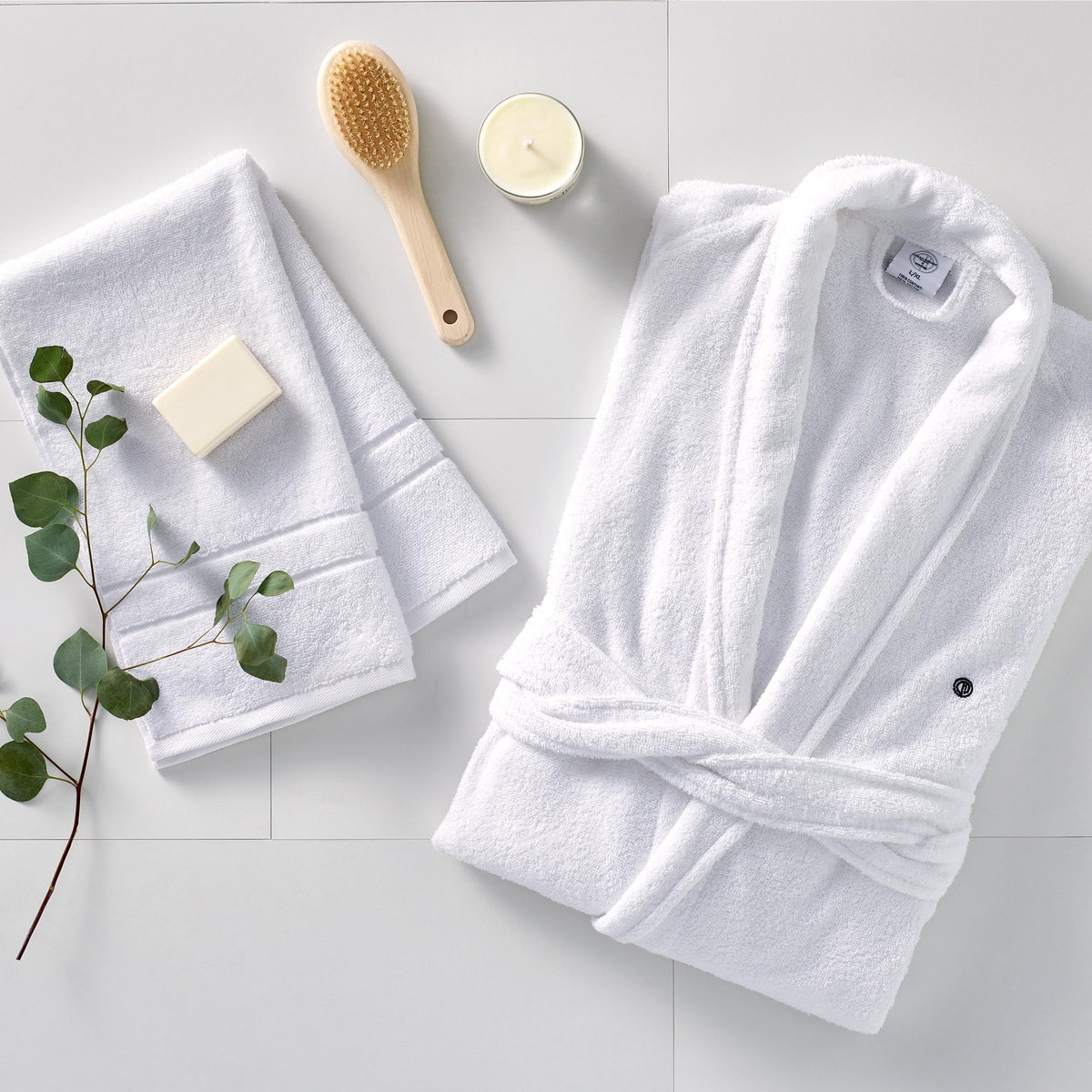 Clean Design Home® Terry Robe in Lightweight Cotton