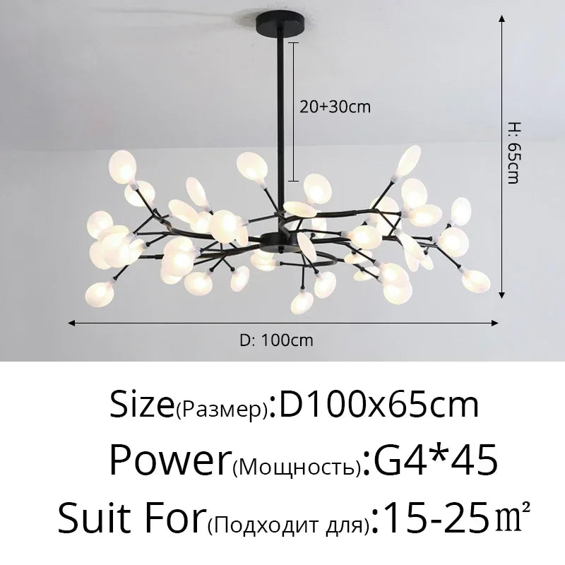 LED Minimalist Modern Gold Chandelier | Bedroom Lighting