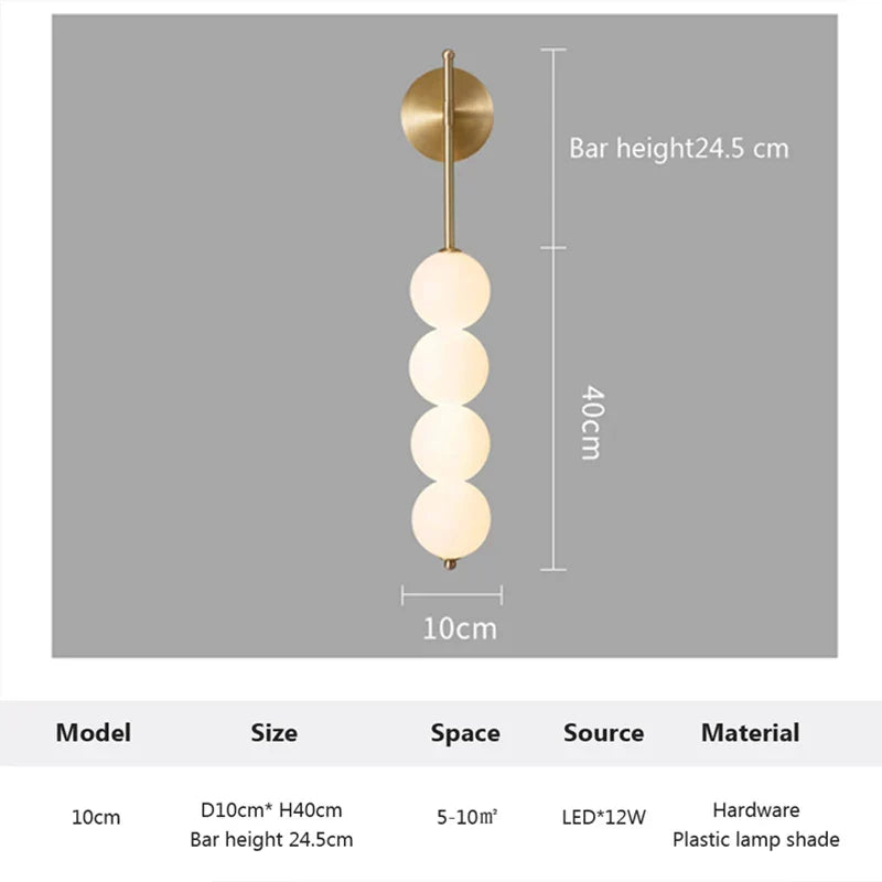 LED Nordic Minimalist Wall Sconce | Bedroom Home Lighting