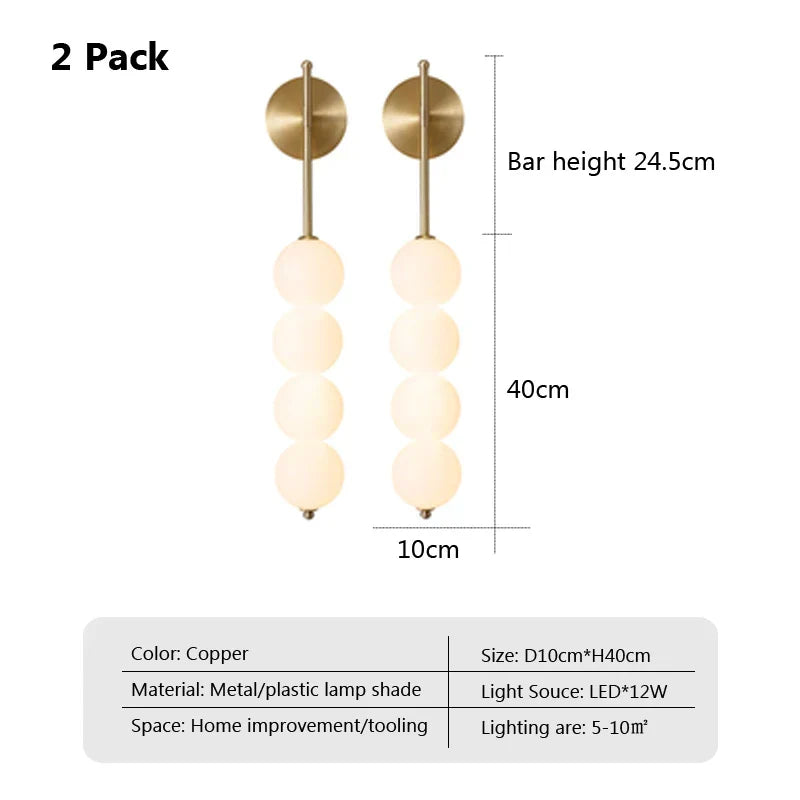 LED Nordic Minimalist Wall Sconce | Bedroom Home Lighting
