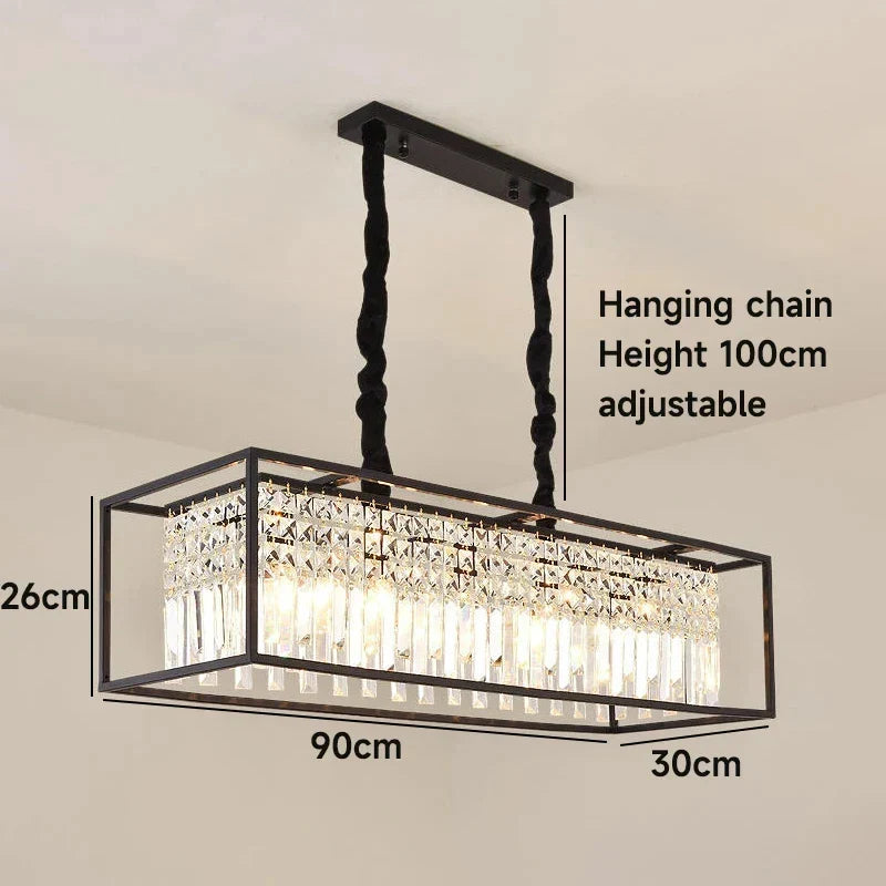 LED Modern Crystal Chandelier | Kitchen Island Home Lighting