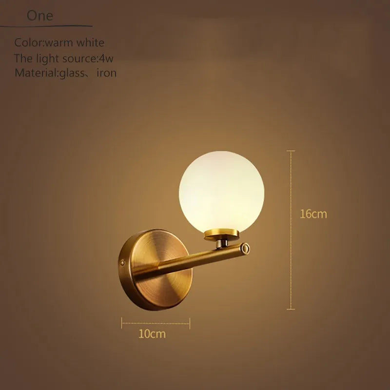 Nordic Glass LED Vanity Light | Modern Bathroom Lighting