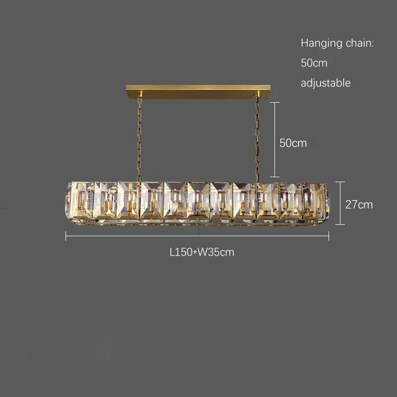 Timeless LED Crystal Chandelier | Dining Room Lighting