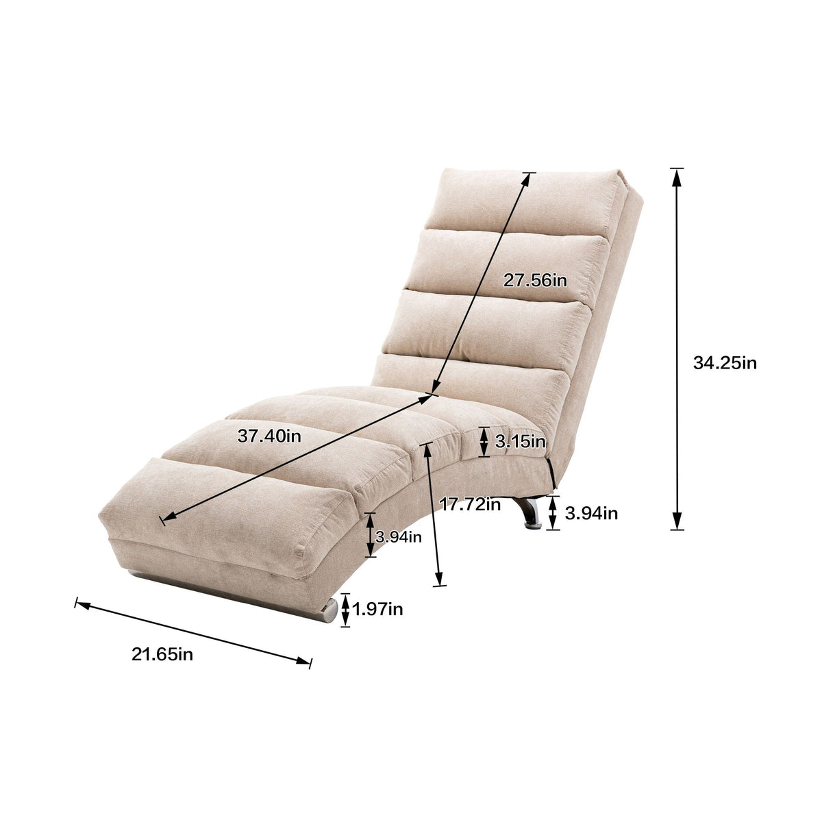 Ergonomic Electric Massage Chaise Lounge with Remote Control - Multiple Colors