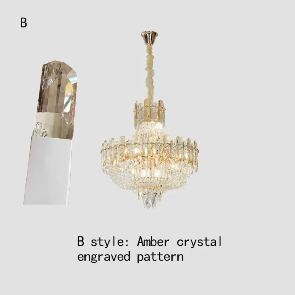 Adjustable Modern Crystal Chandelier | Bedroom Lighting