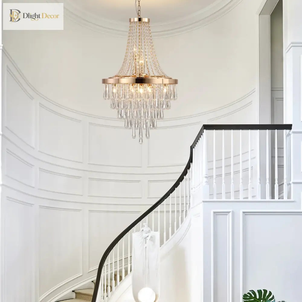 Arabelle Crystal Gold Chandelier | Dining Room Lighting
