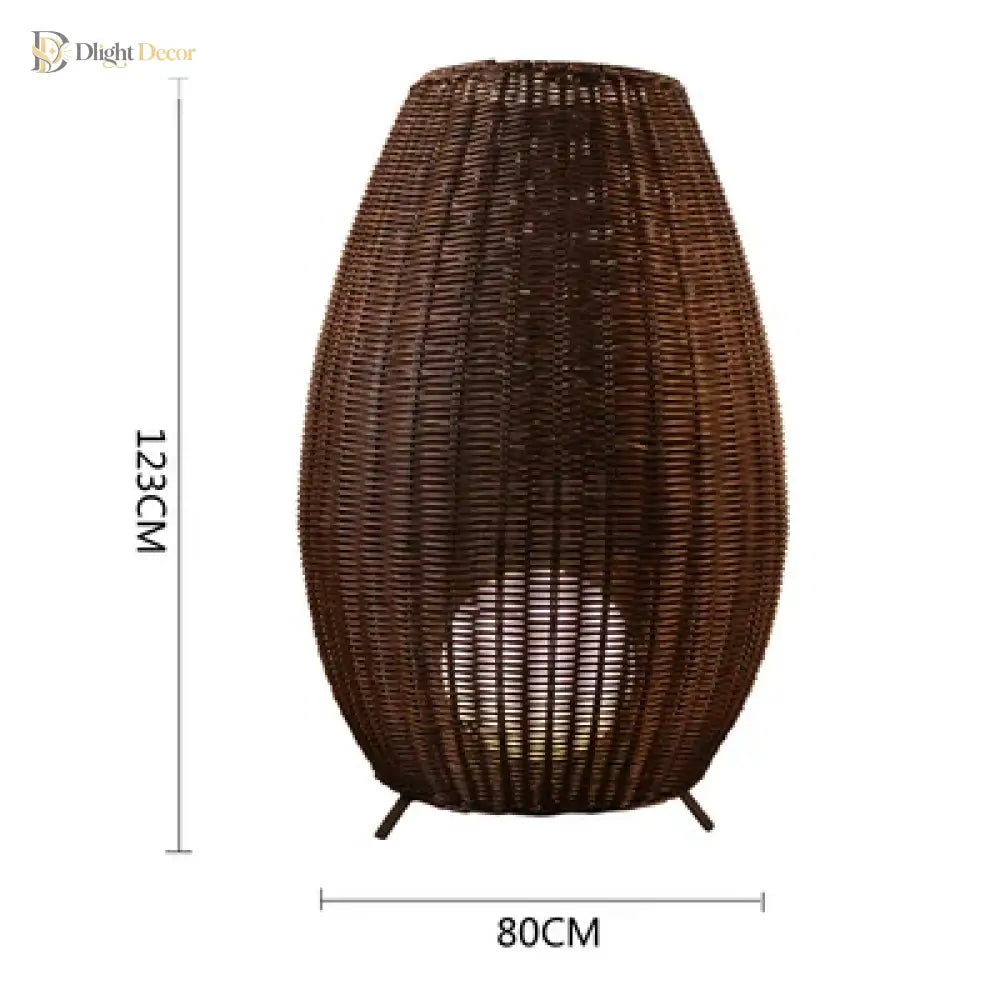 Asian Rattan Floor Lamp | Outdoor & Porch Lighting