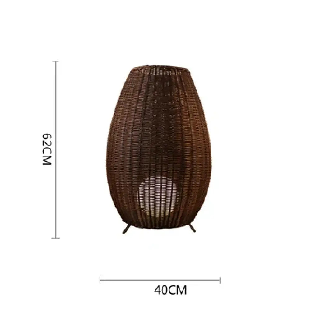Asian Rattan Floor Lamp | Outdoor & Porch Lighting