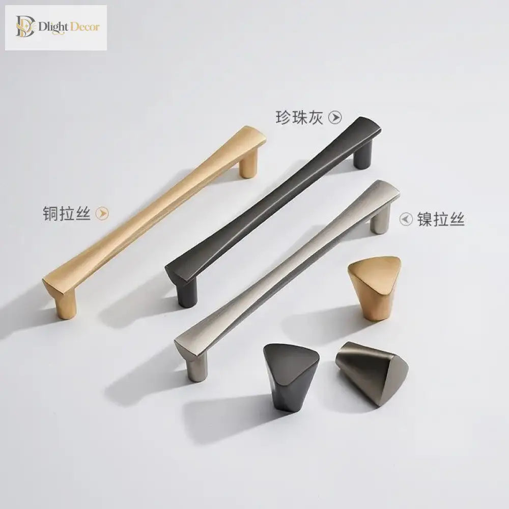 Brushed Zinc Alloy Door Handle – Simple Single Hole Design
