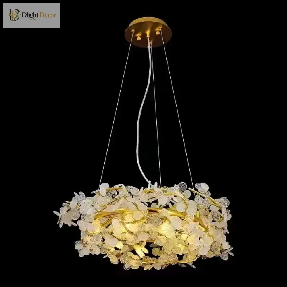 Circle LED Crystal Chandelier | Living Room Home Lighting