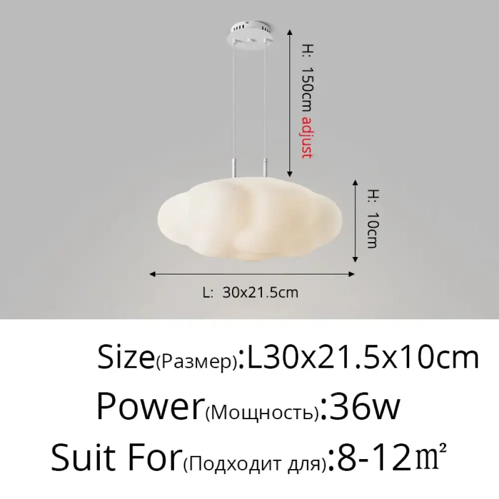 Clouds LED White Chandelier | Modern Dining Room Lighting