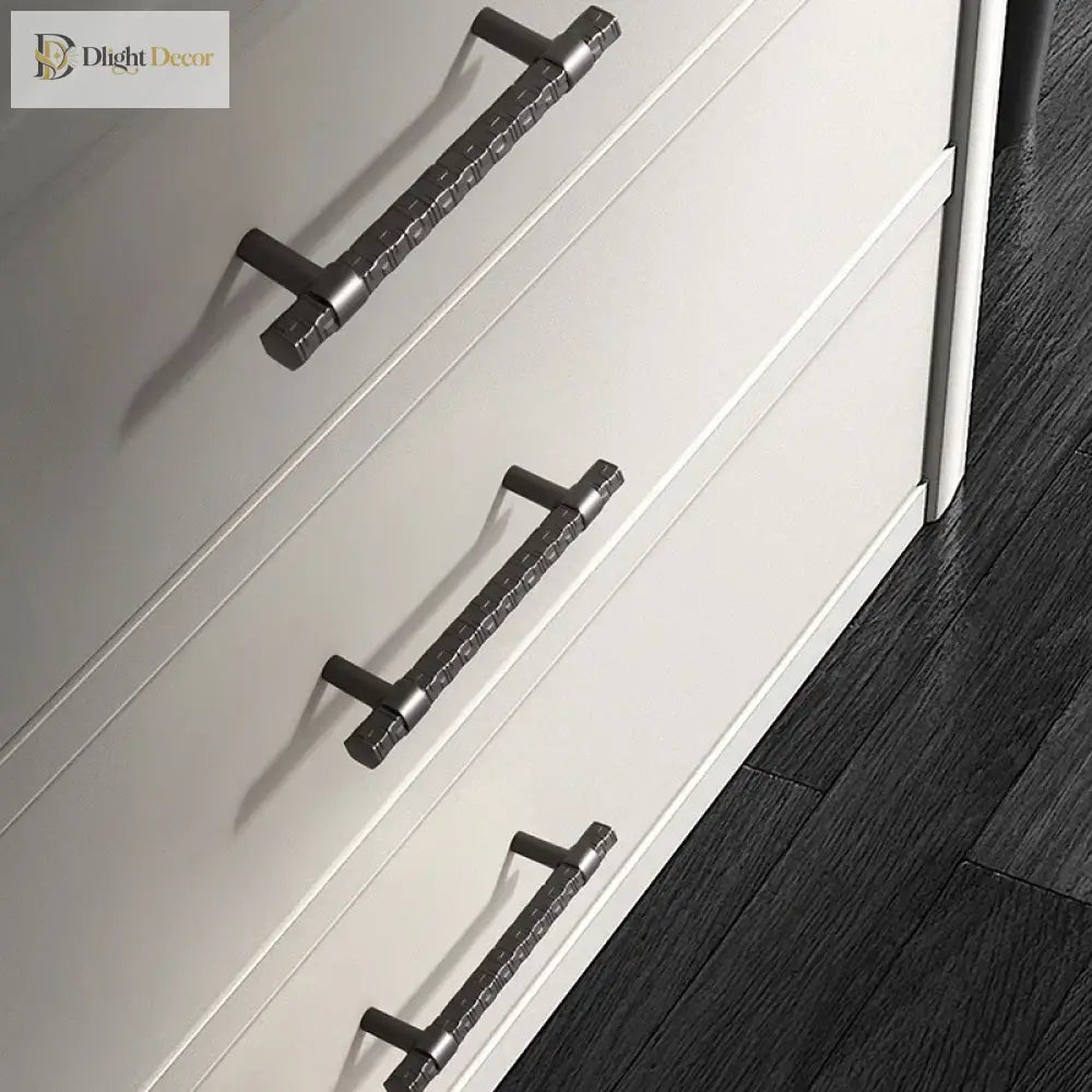 Creative T-Bar Cabinet Handles - Modern Zinc Alloy Pulls for Kitchen and Furniture