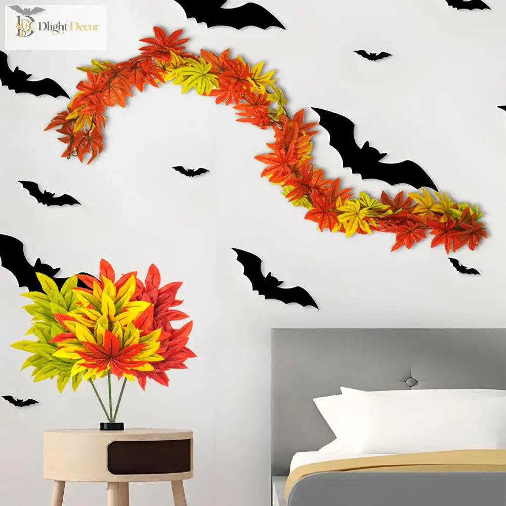 Dlight Decor 43cm Autumn Maple Leaf Branch for Fall Display