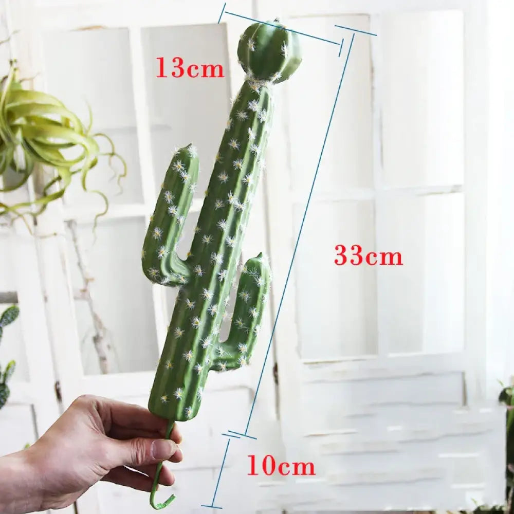 Dlight Decor 43cm Desert Cactus Plant with Foam Thorn Ball for Home and Garden Decor