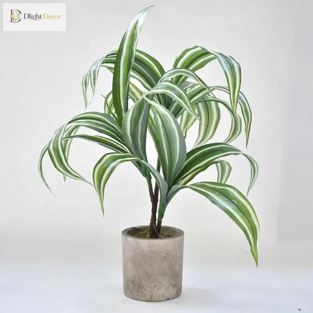 Dlight Decor 43cm Dracaena Air Grass Branch with Bamboo Leaves for Desktop Decor