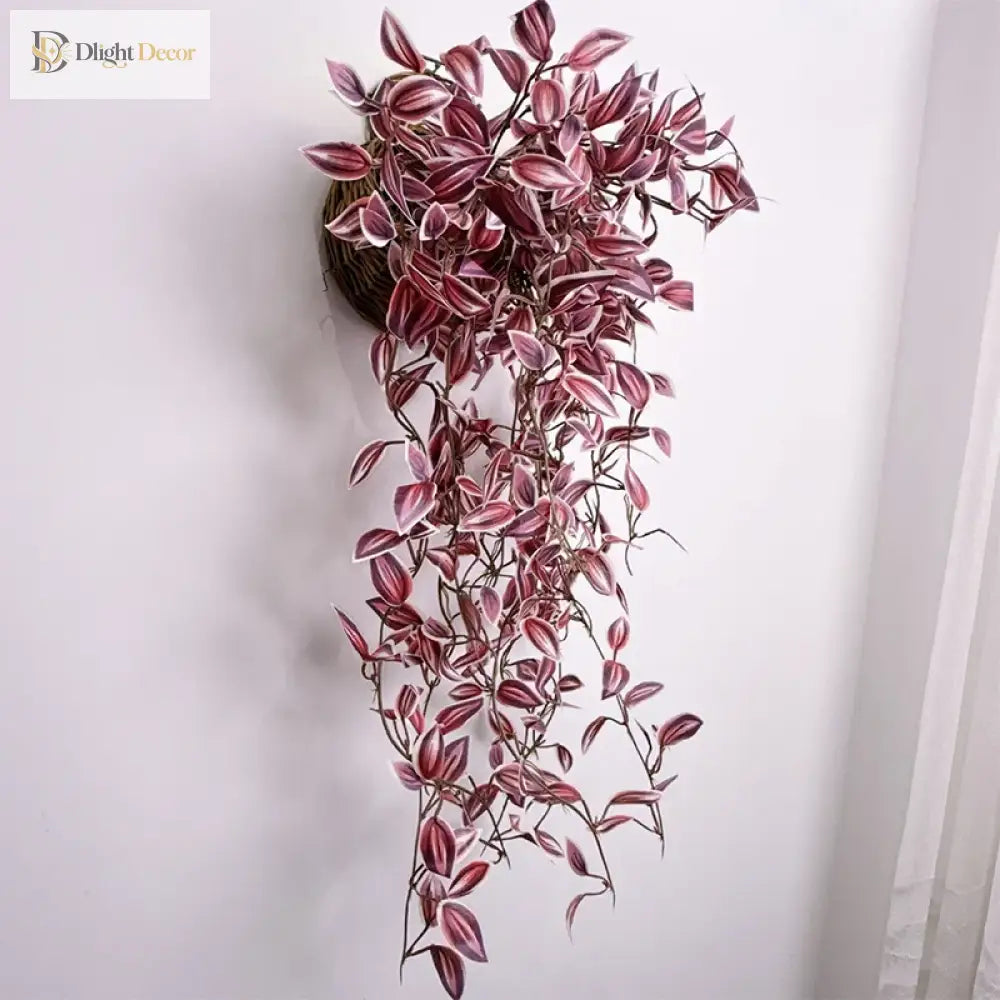 Dlight Decor 75cm Hanging Eucalyptus Vine with Scindapsus Leaves