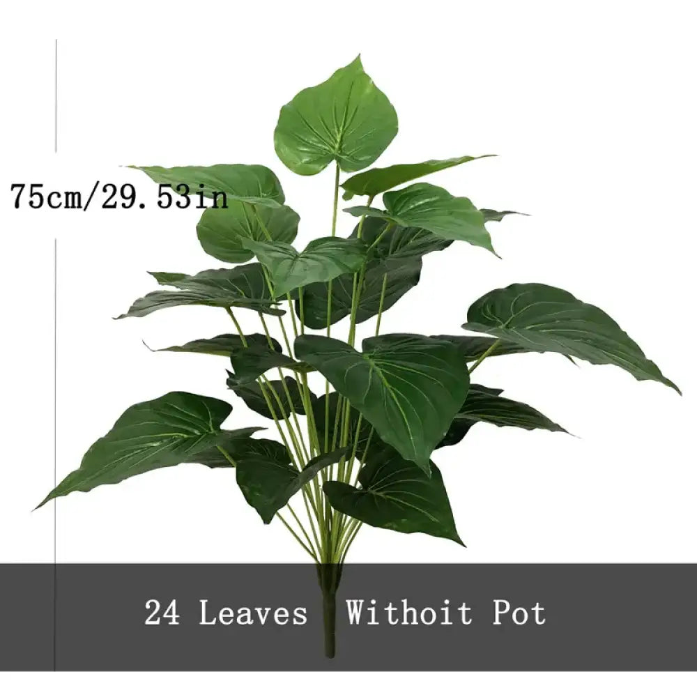 Dlight Decor 75cm Monstera Palm Tree with 24 Turtle Leaves
