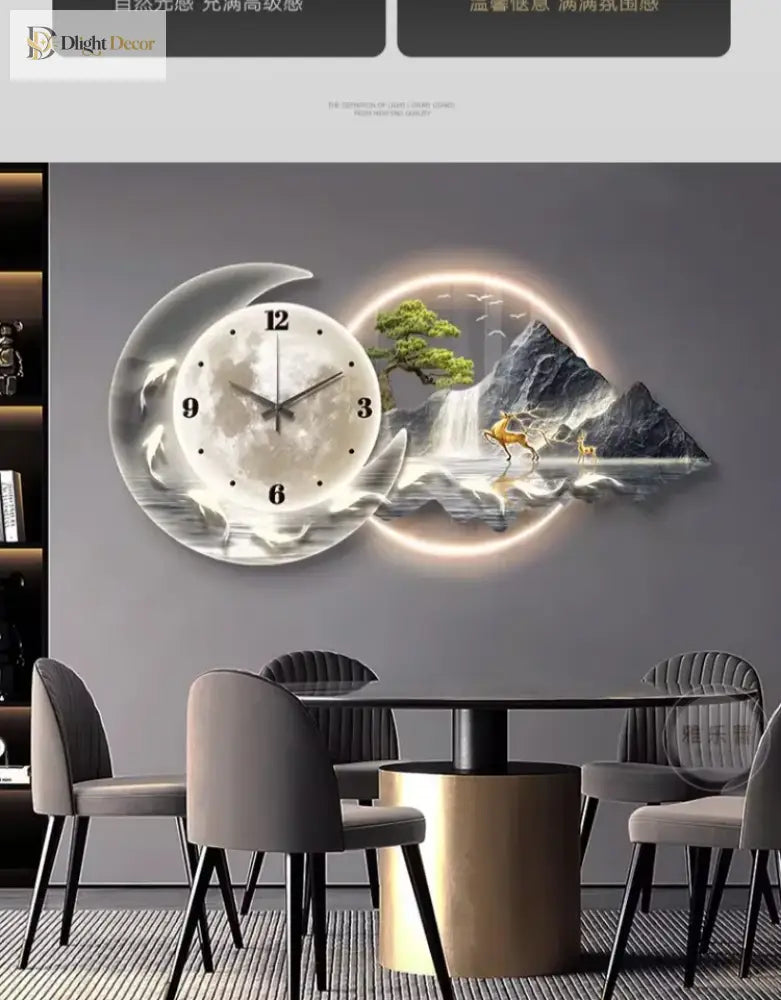 Dlight Decor Nordic Clock Wall Art for Modern Homes