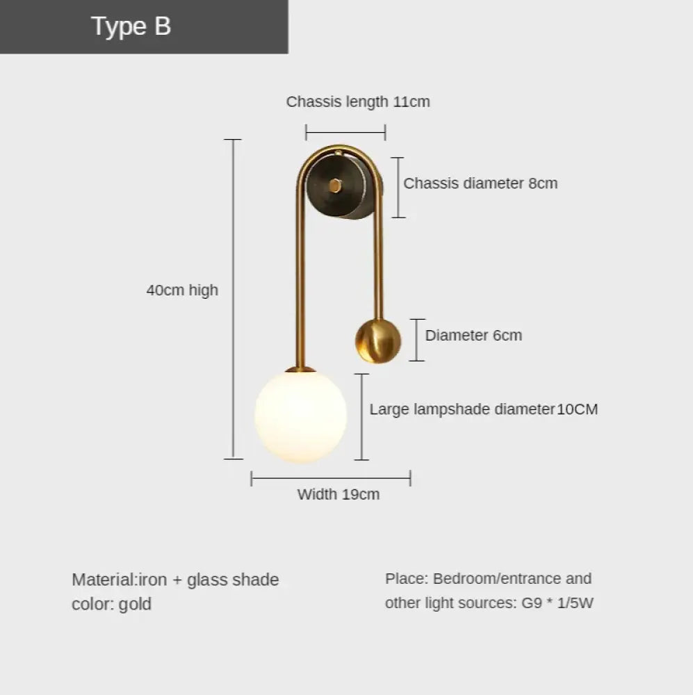 Elegant LED Nordic Modern Wall Sconce | Bedroom Lighting