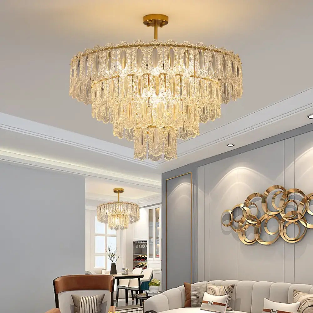 Elegant Modern Glass Chandelier | Dining Room Lighting