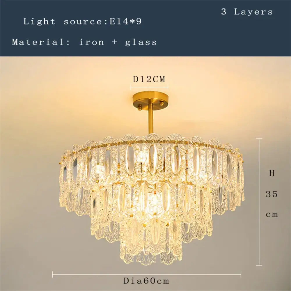 Elegant Modern Glass Chandelier | Dining Room Lighting