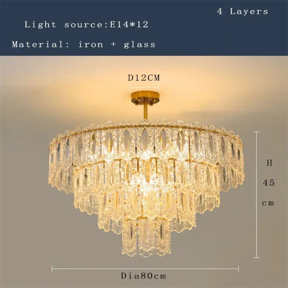 Elegant Modern Glass Chandelier | Dining Room Lighting