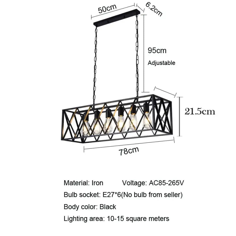 Elena Industrial Retro Chandelier | Dining Room Lighting