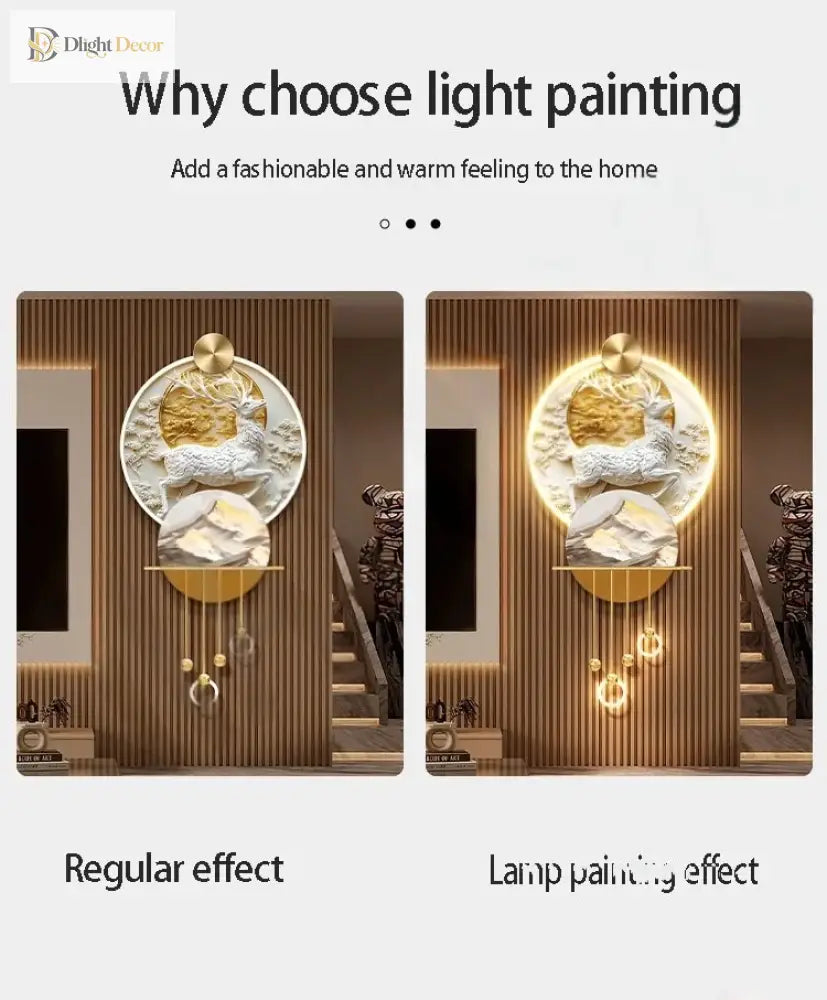 Elk LED Wall Art Light | Modern Interior Home Lighting