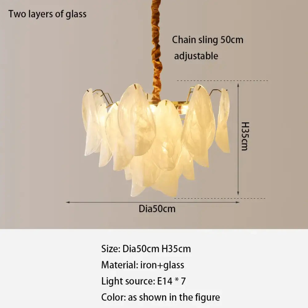 French Retro Glass Chandelier | Dining Room Home Lighting