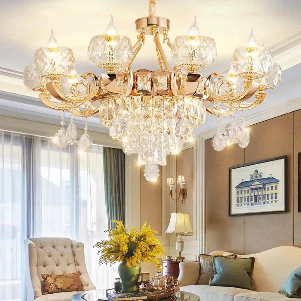 Grand Crystal Chandelier | Modern Dining Room Lighting