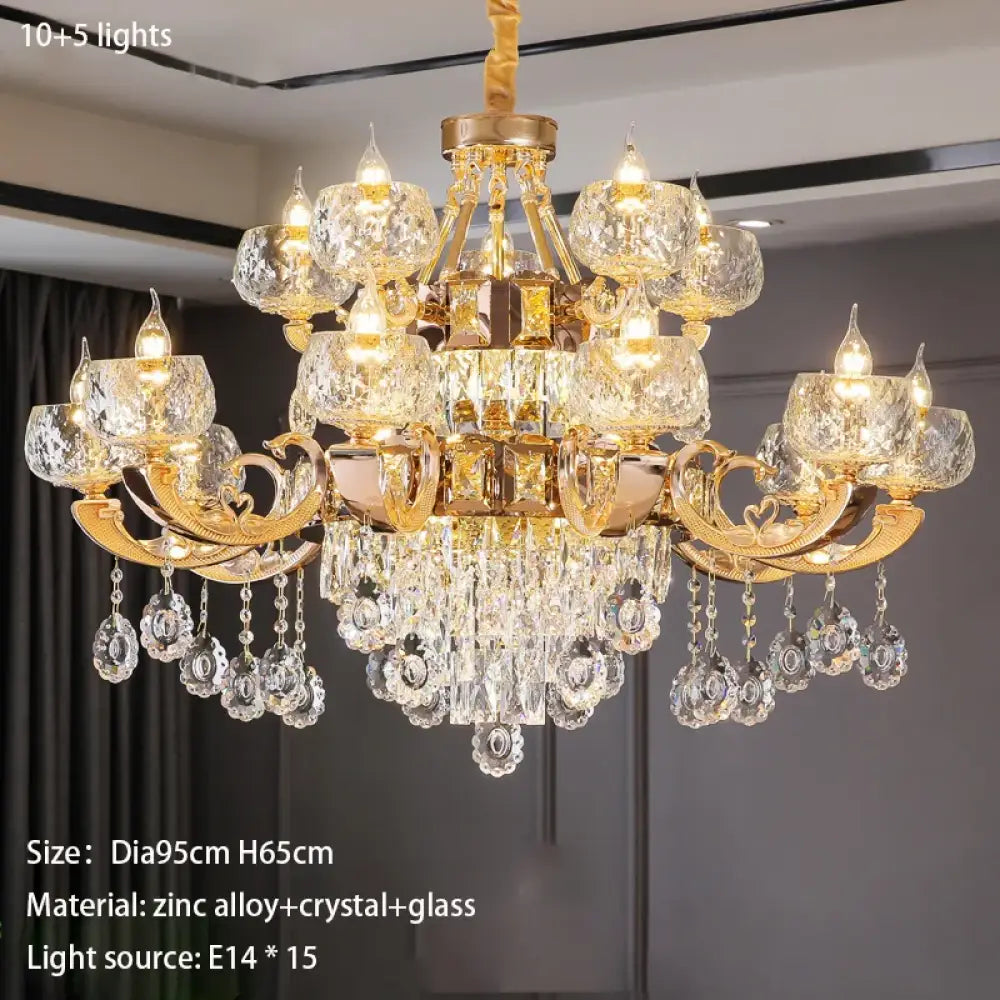 Grand Crystal Chandelier | Modern Dining Room Lighting