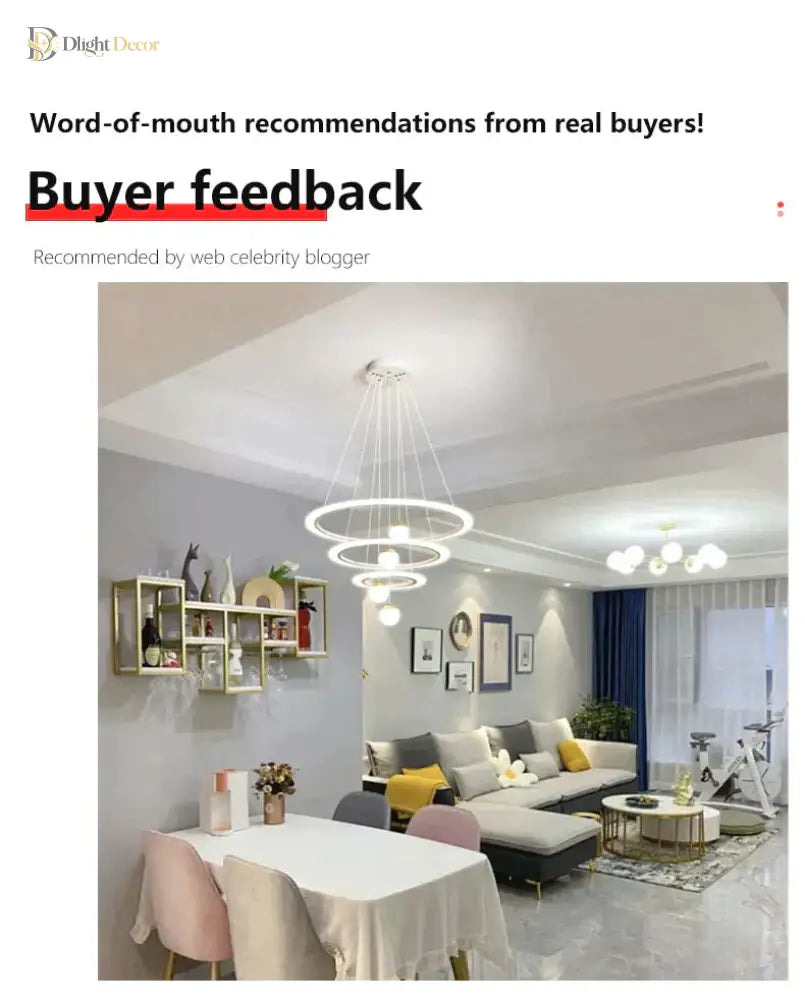 Laya Minimalist Chandelier | Modern Dining Room Lighting