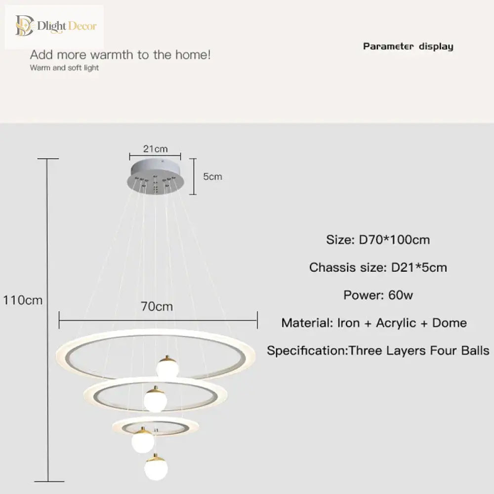 Laya Minimalist Chandelier | Modern Dining Room Lighting