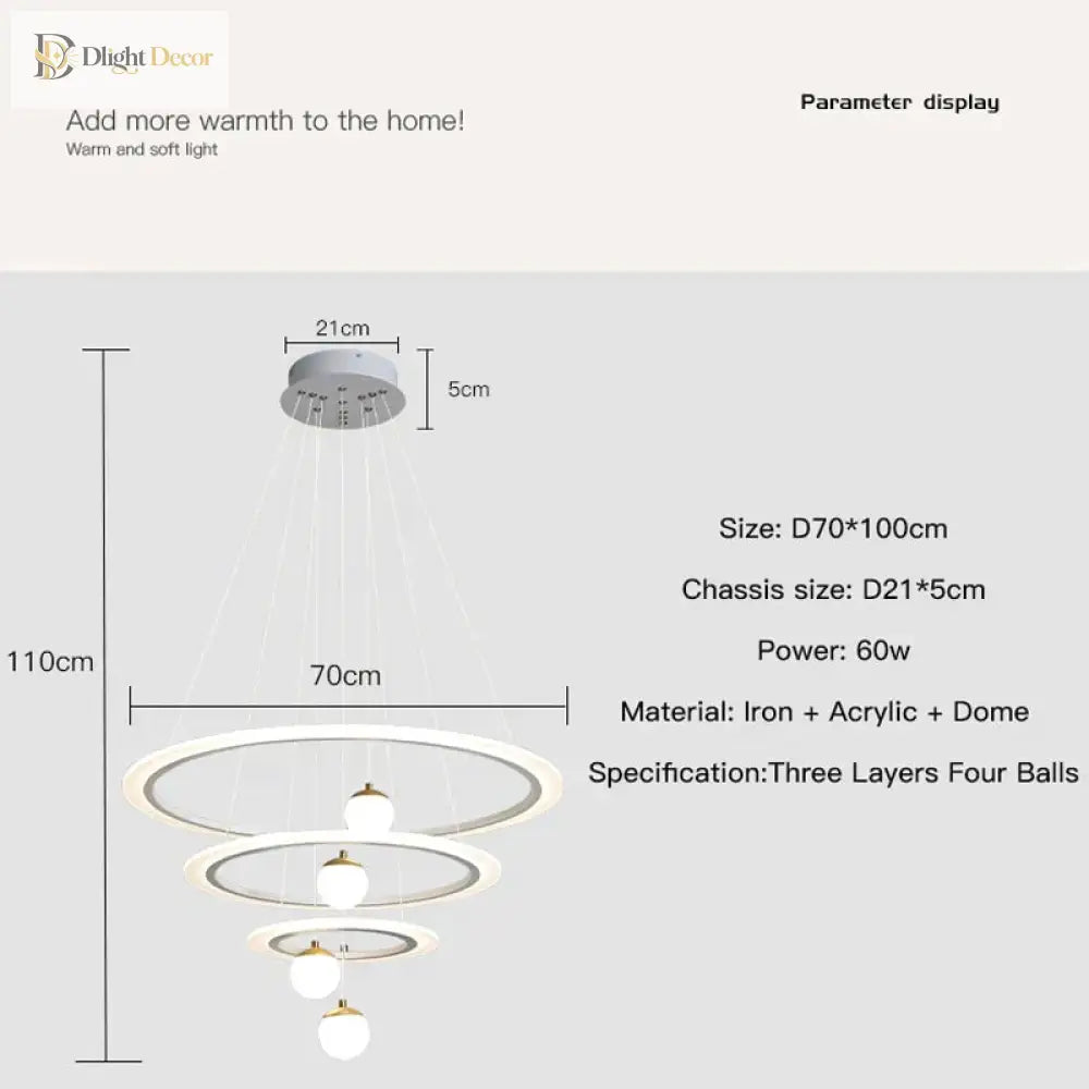 Laya Minimalist Chandelier | Modern Dining Room Lighting