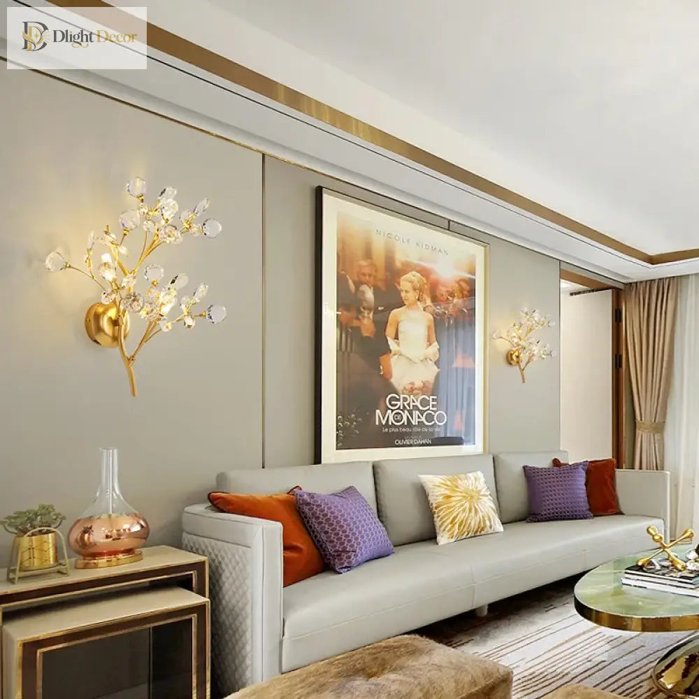 Layla Crystal Wall Sconce | Bedroom & Hallway Lighting
