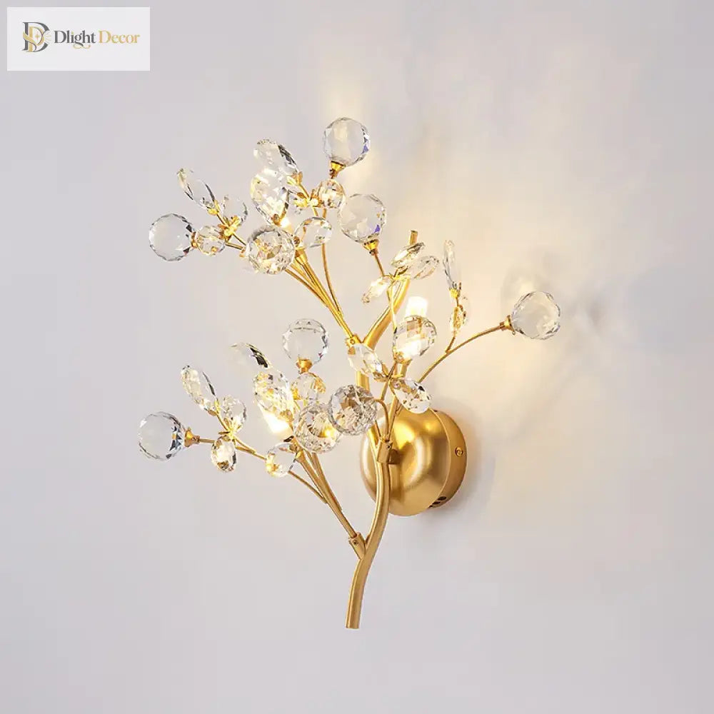 Layla Crystal Wall Sconce | Bedroom & Hallway Lighting