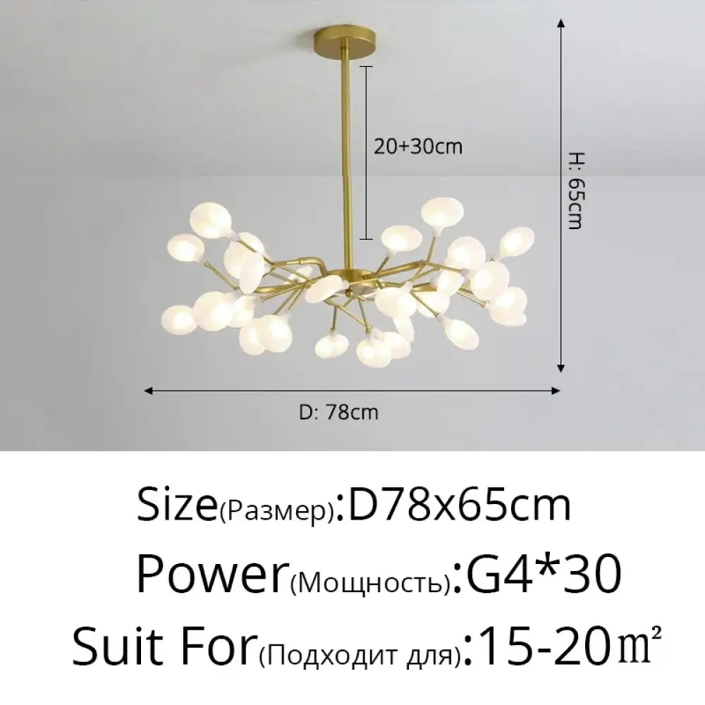 LED Minimalist Modern Gold Chandelier | Bedroom Lighting