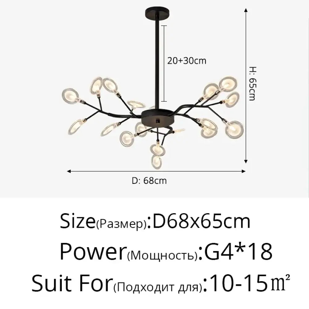 LED Minimalist Modern Gold Chandelier | Bedroom Lighting