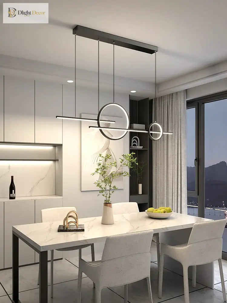 LED Minimalist Signature Chandelier | Dining Room Lighting