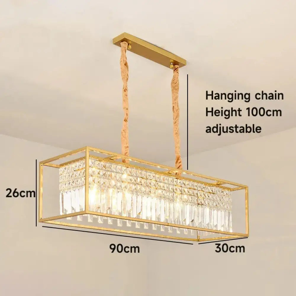 LED Modern Crystal Chandelier | Kitchen Island Home Lighting