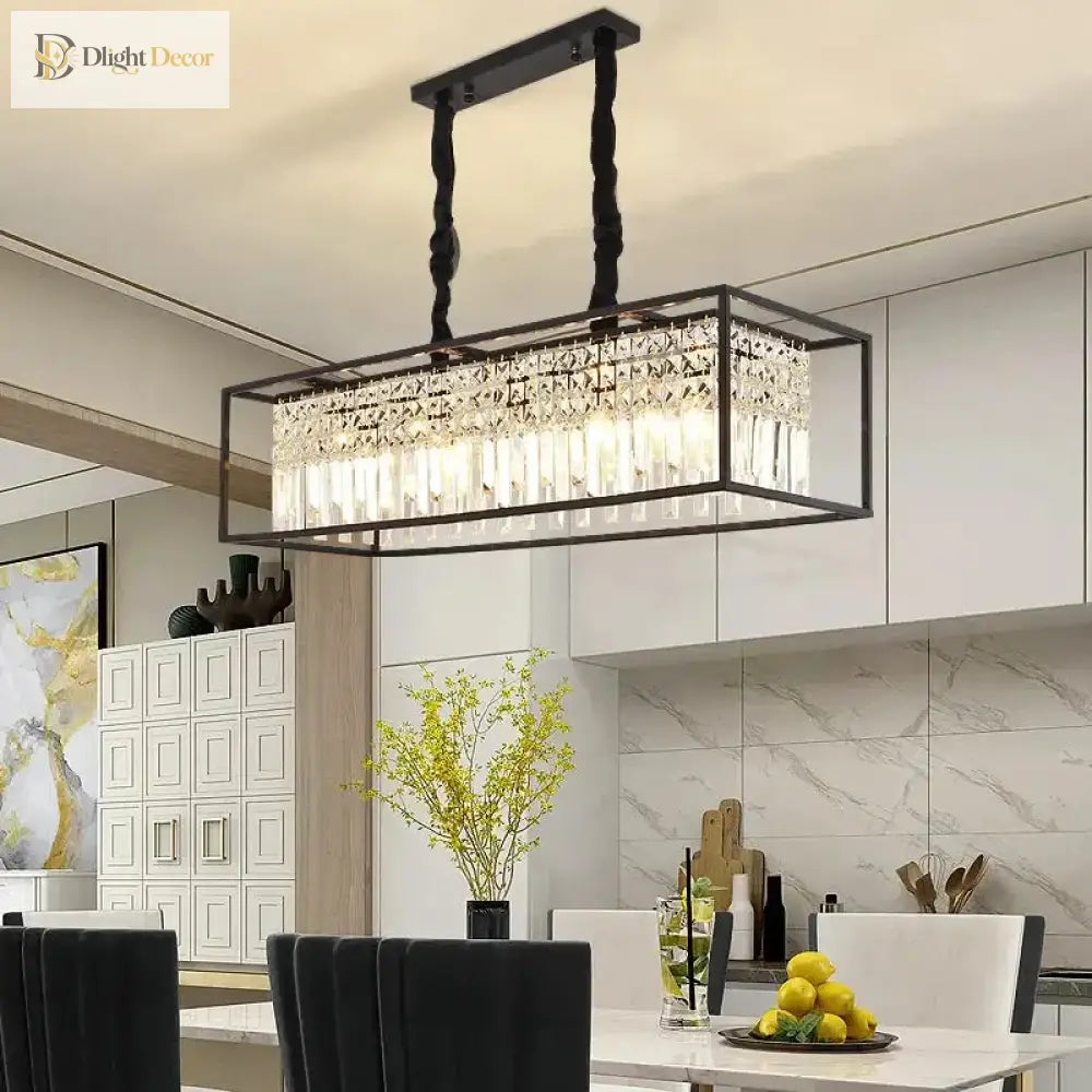 LED Modern Crystal Chandelier | Kitchen Island Home Lighting